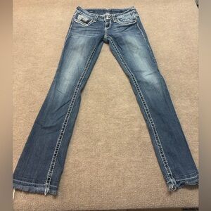 Vigoss Chelsea Slim Boot Jeans Size 3/4 Raw Hem 1914